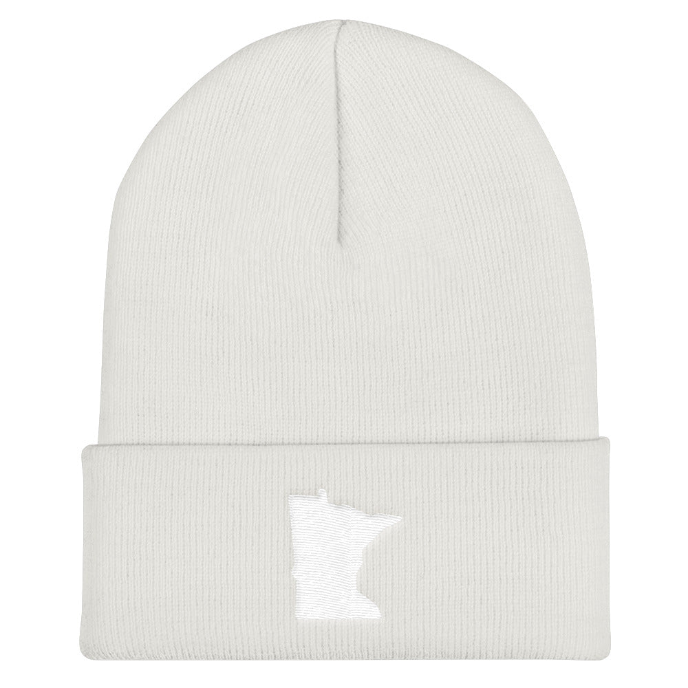 Minnesota Cuffed Beanie in White