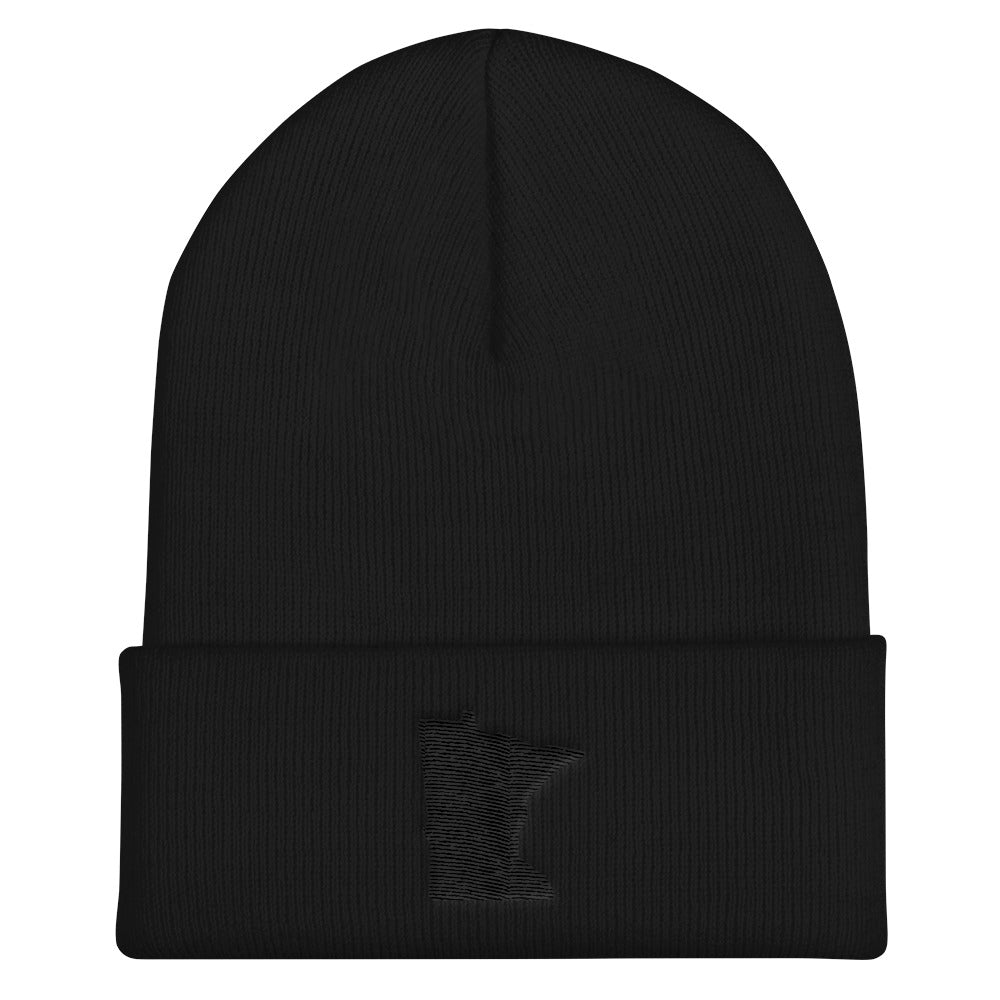 Minnesota Cuffed Beanie in Black