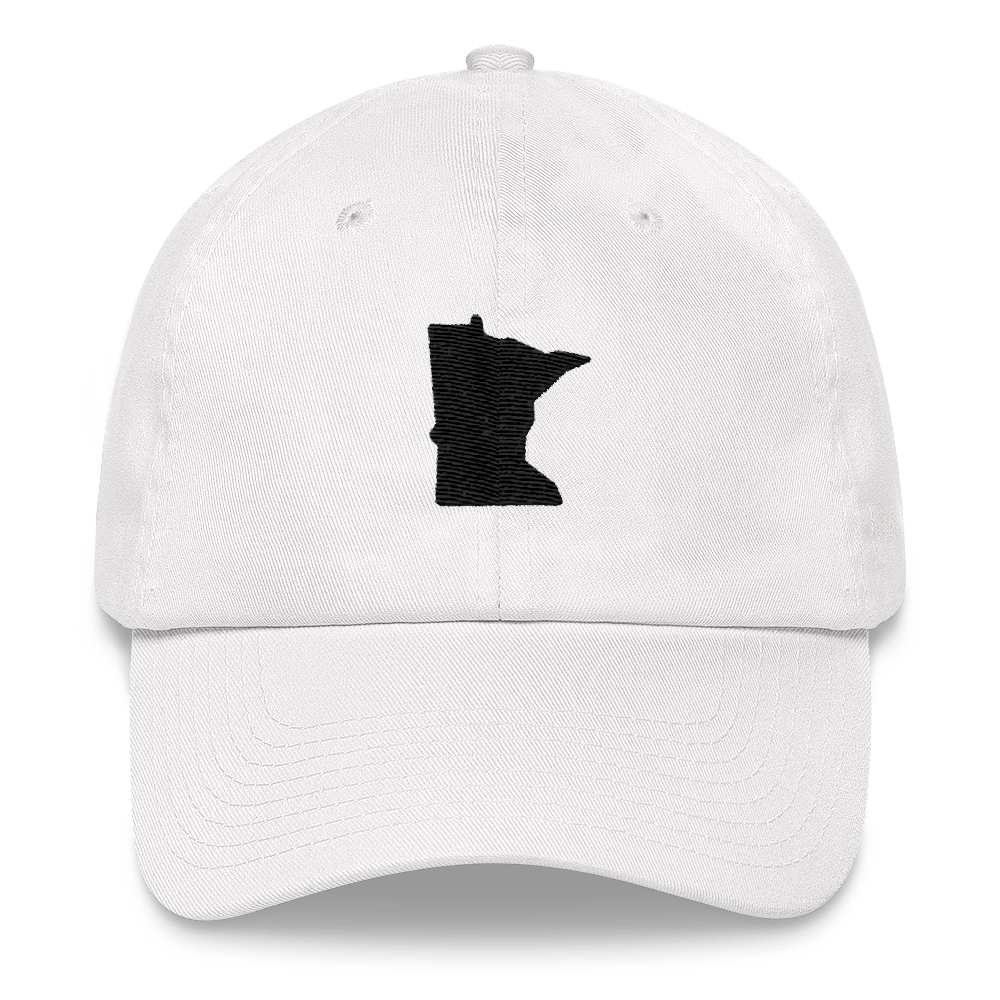 Minnesota Unstructured Cap in White and Black
