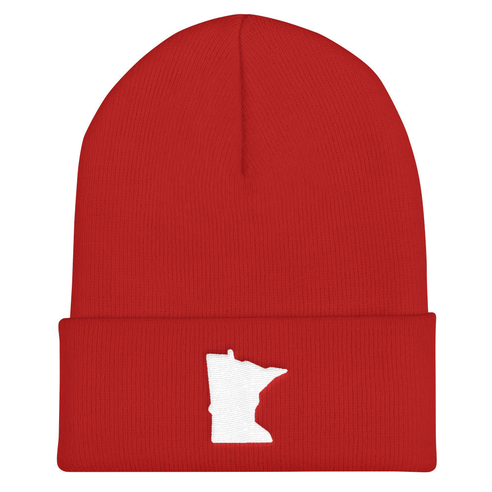 Minnesota Cuffed Beanie in Red