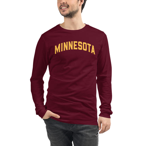 Maroon and Gold Minnesota Long Sleeve Tee