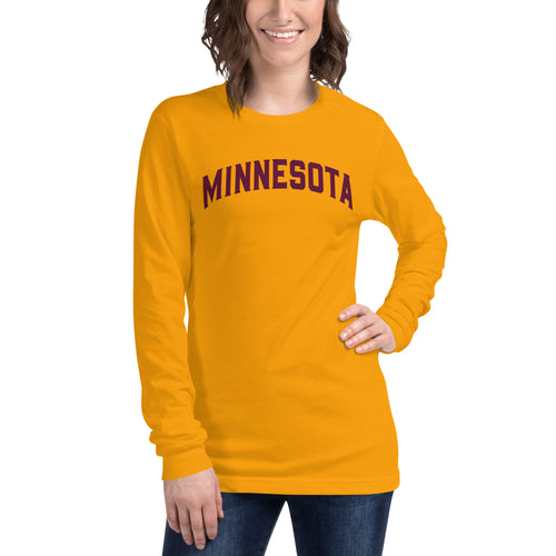 Minnesota Gold and Maroon Women's Long Sleeve Tee
