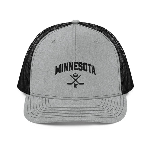 Minnesota Hockey Trucker Cap in Gray and Black