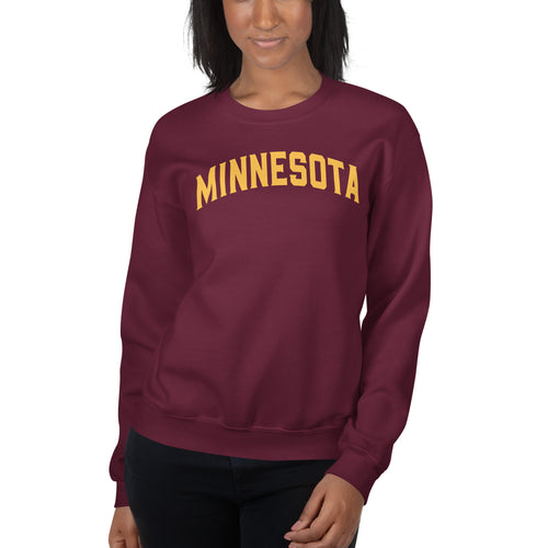 Minnesota Maroon and Gold Women's Crewneck Sweatshirt