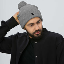 Minnesota Gray and Black Pom Pom Beanie