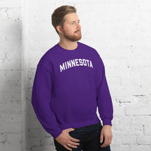 Minnesota Purple and White Men's Crewneck Sweatshirt