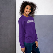 Minnesota Purple and White Women's Crewneck Sweatshirt
