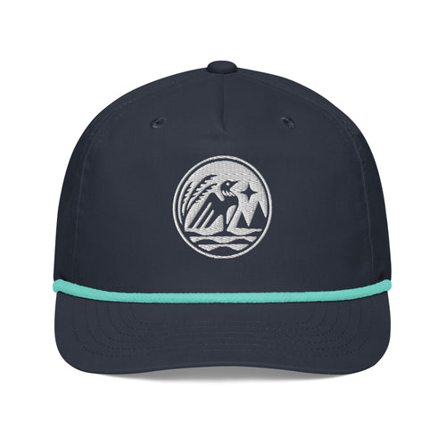Minnesota Seal Snapback Cap in Navy with Mint Rope