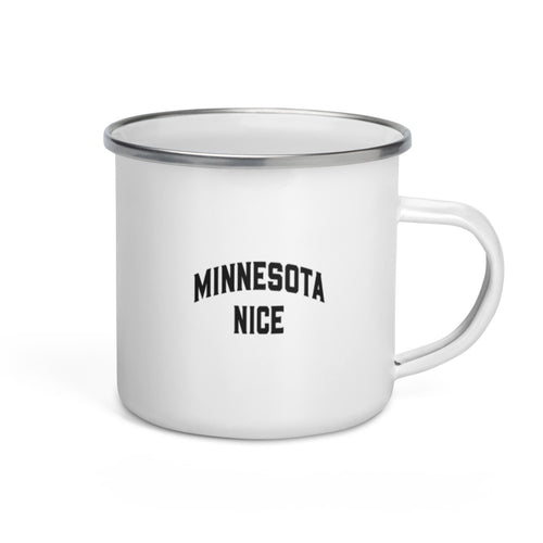 Minnesota Nice Block Enamel Mug