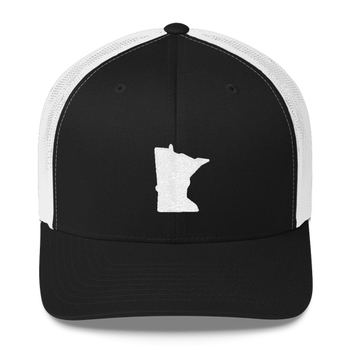 Minnesota Trucker Cap in Black and White