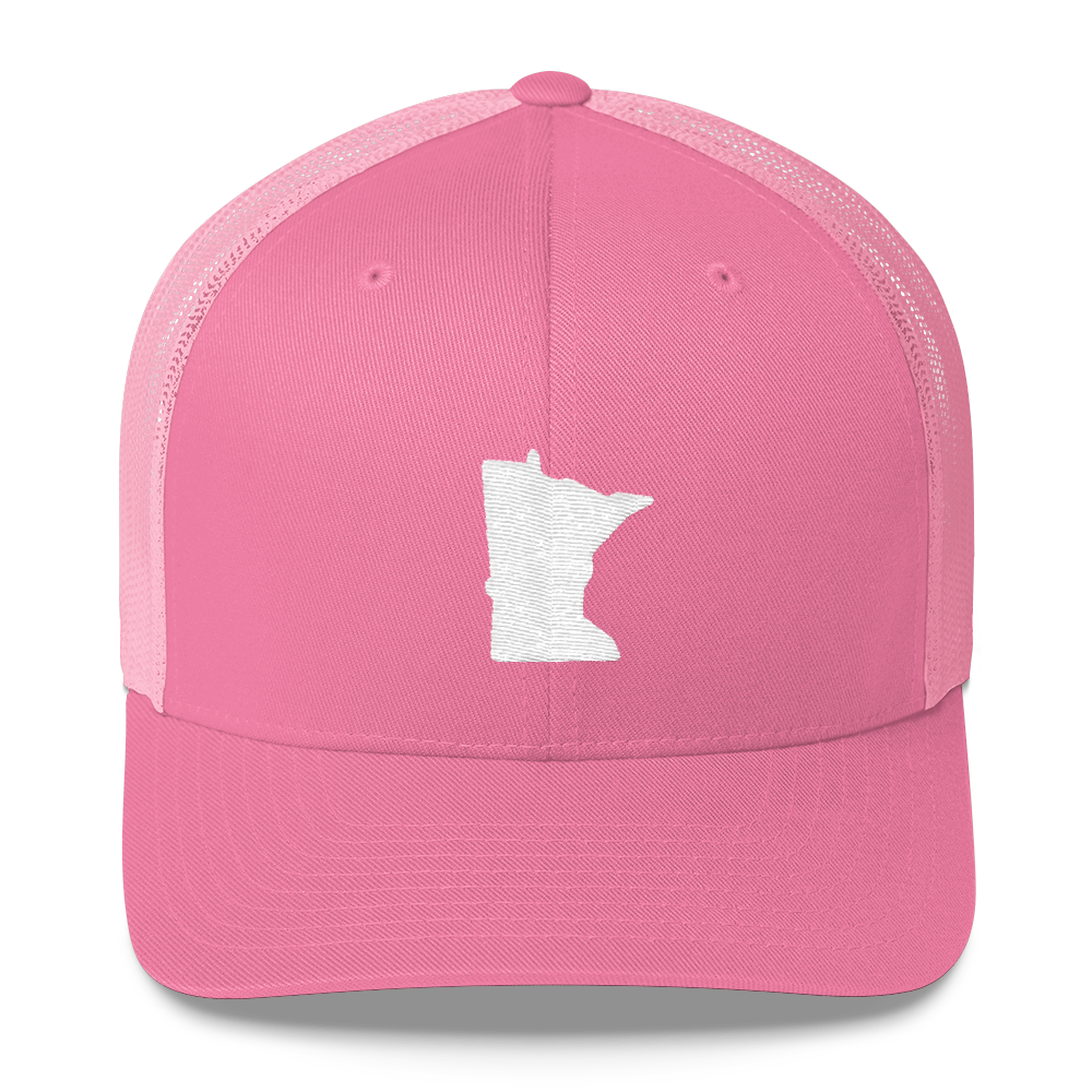 Minnesota Trucker Cap in Pink and White