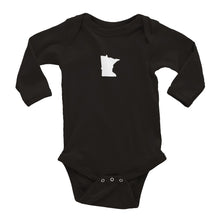 Minnesota Long Sleeve Black Onesie