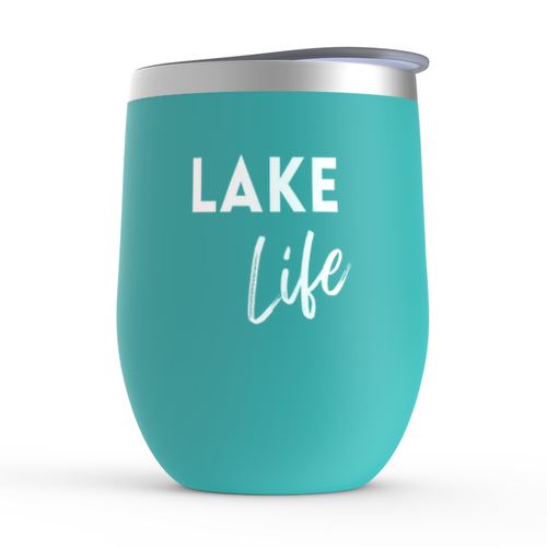 Lake Life Mint Wine Tumbler