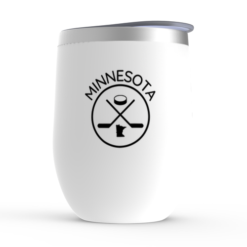 Minnesota Hockey White Wine Tumbler