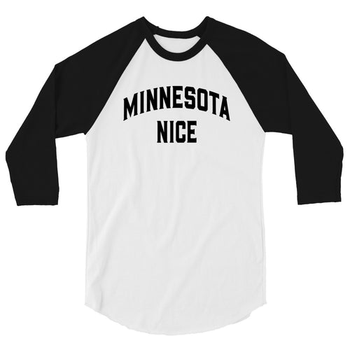 Minnesota Nice Block 3/4 Sleeve Baseball Shirt