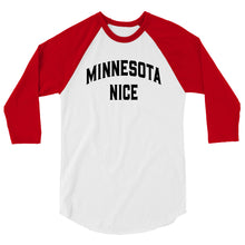 Minnesota Nice Block 3/4 Sleeve Baseball Shirt