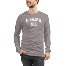 Minnesota Nice Block Men's Long Sleeve Tee
